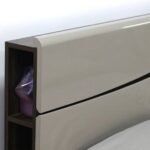 BS-159B Bed with Storage Matt Brown + Khaki High Gloss (8S+9L) - Image 2