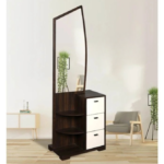 BS-1607D Dressing Table Matt Brown + Cream High Gloss